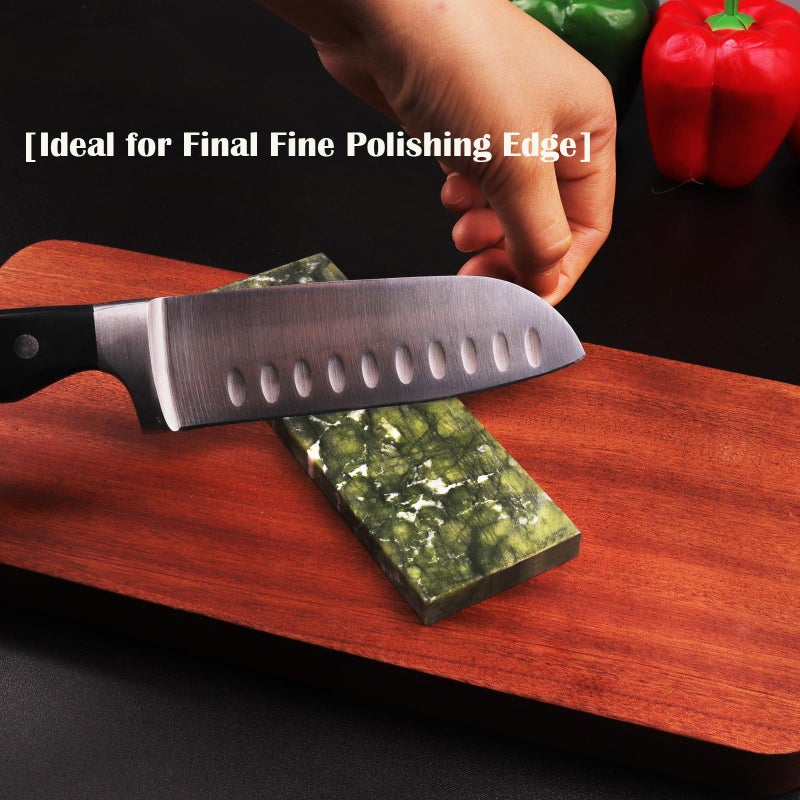 CBRIGHT 10000# Sharpening Stone,Ultra Fine Polishing Mirror Edge Stone Natural Green Hard Sharpener Whetstone for Knives Tools,Cutting Tools (5.9x1.97x0.39Inch) - Image 3